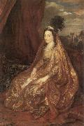 Anthony Van Dyck Portrat der Elisabeth oder Theresia Shirley in orientalischer Kleidung oil